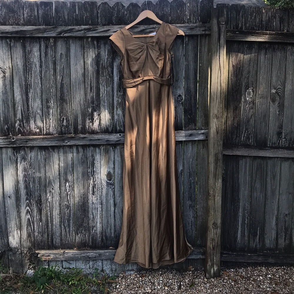 Old Hollywood Beautiful Bronze Gown